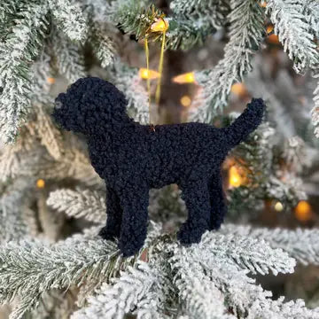 Black Doodle Dog Ornament