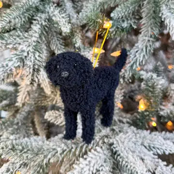 Black Doodle Dog Ornament