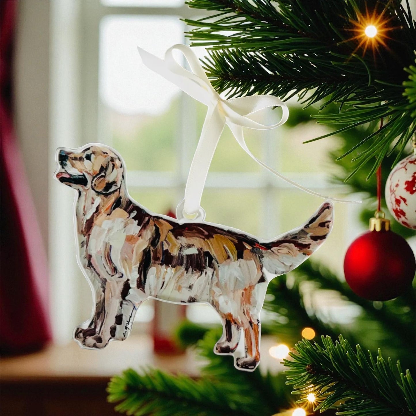 Golden Retriever “dark” Ornament