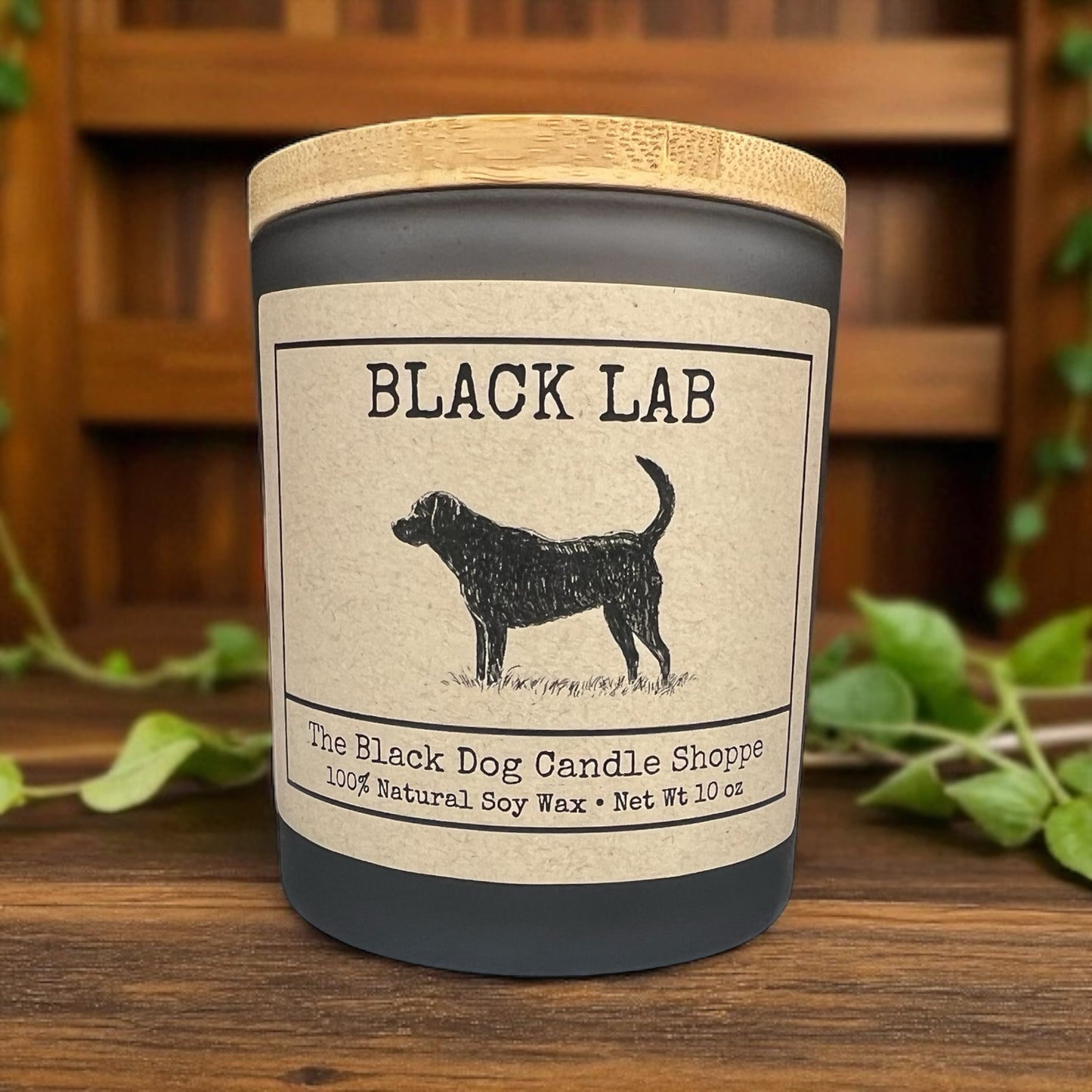 Black lab Dog Breed Candle