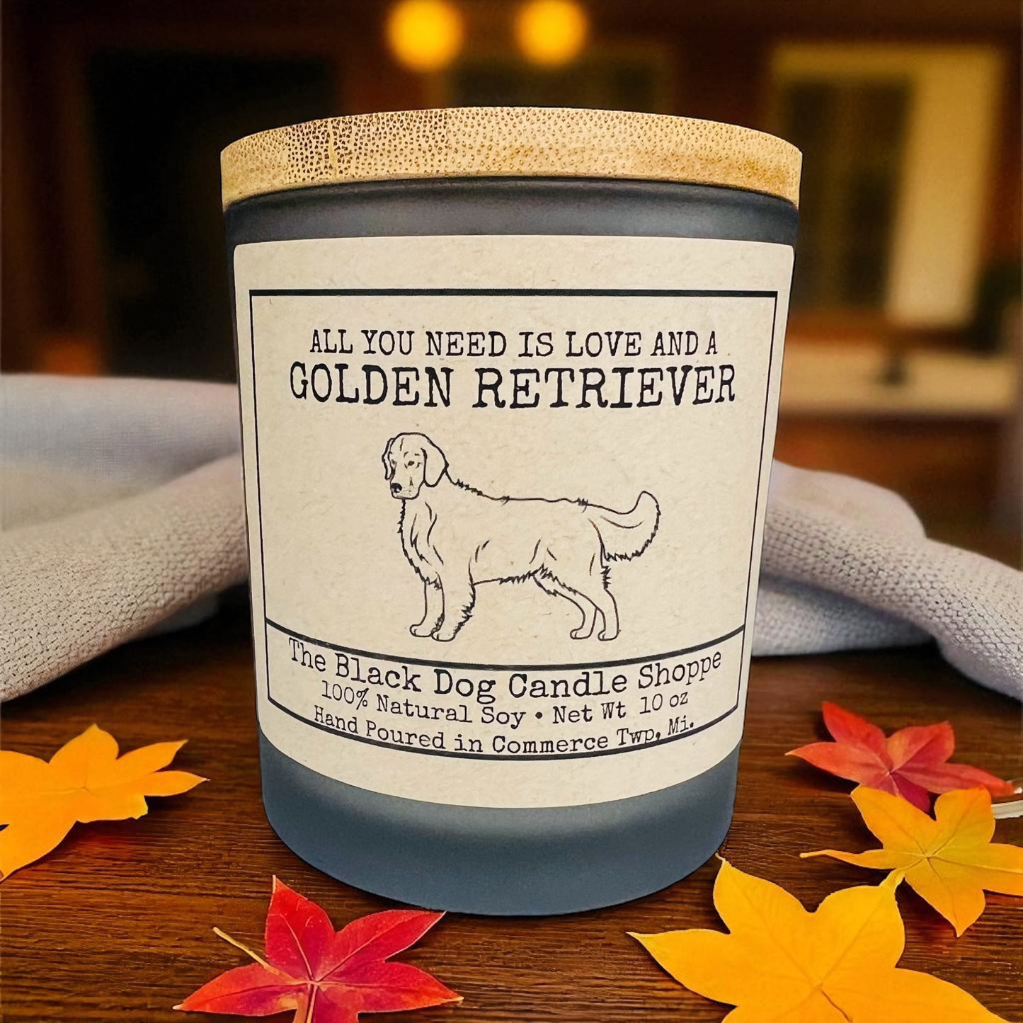 Golden Retriever Dog Breed Candle