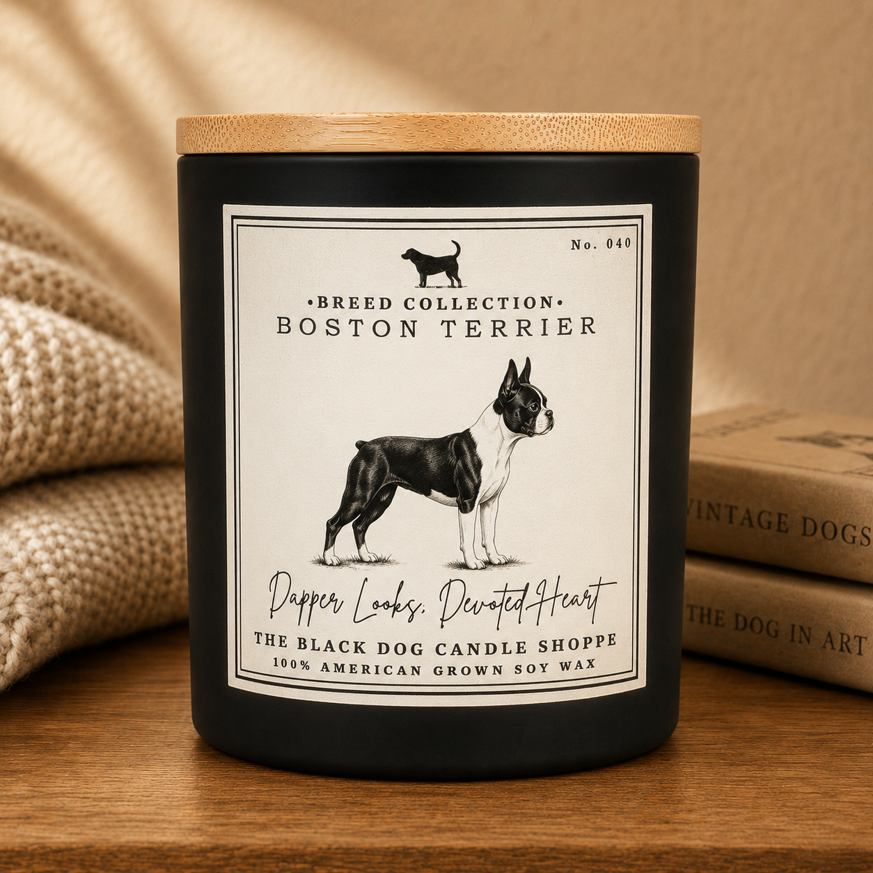 Boston Terrier Dog Breed Candle
