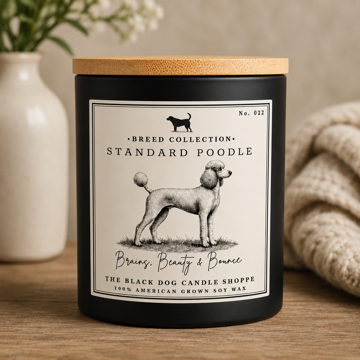Poodle Dog Breed Candle