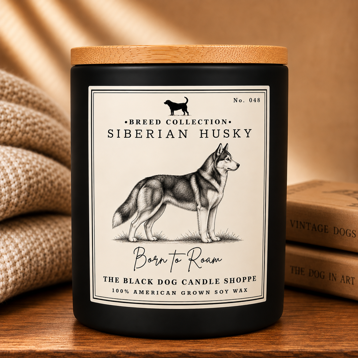 Siberian Husky Dog Breed Candle