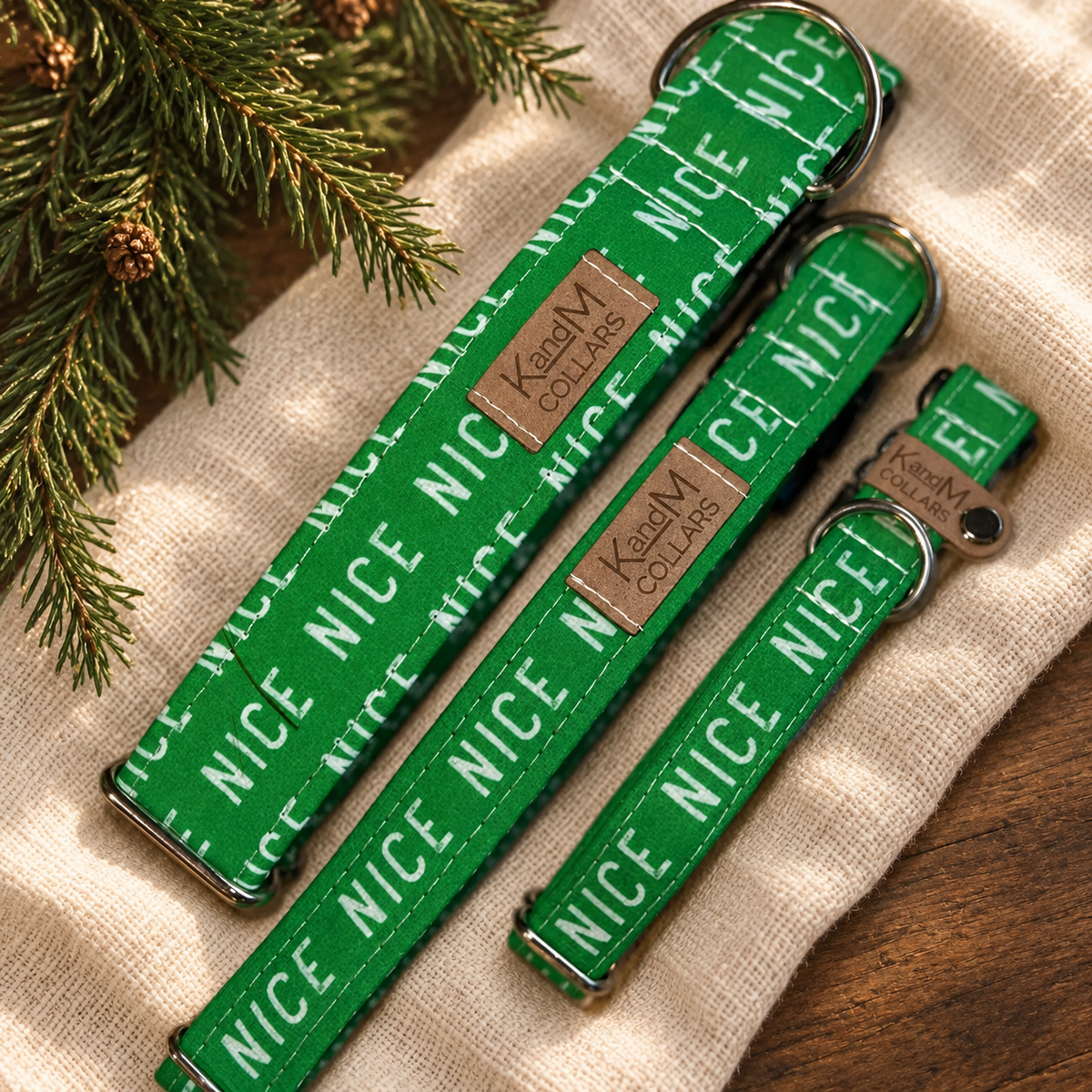 "Nice" Christmas Dog Collar (Copy)