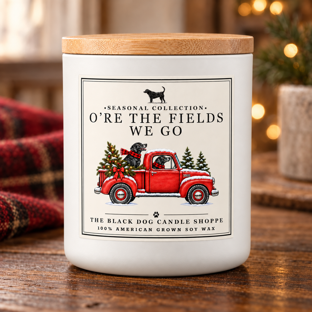 O'er the fields we go Holiday Candle