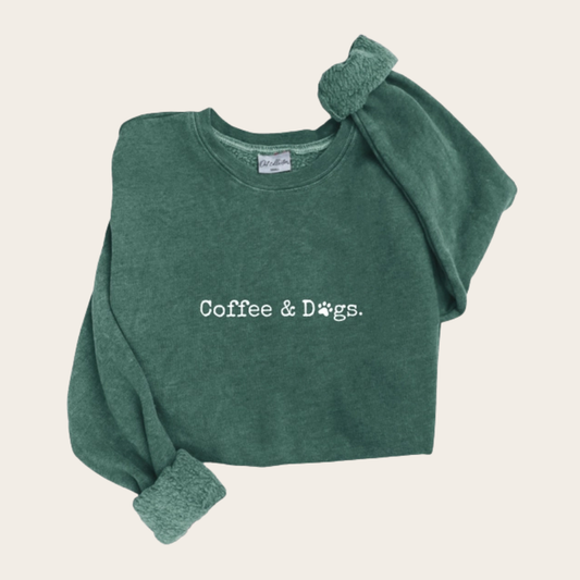 Coffee and Dogs Mineral Graphic Sweatshirt