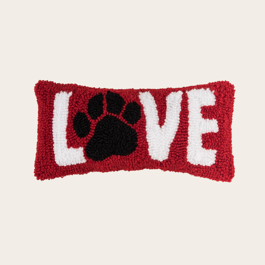 Valentine's Day Love Paw Throw Pillow - Mini