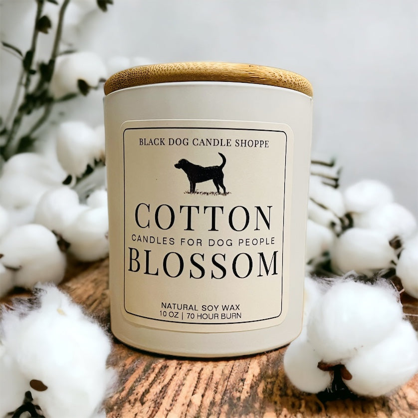 Candles for dog people cotton blossom