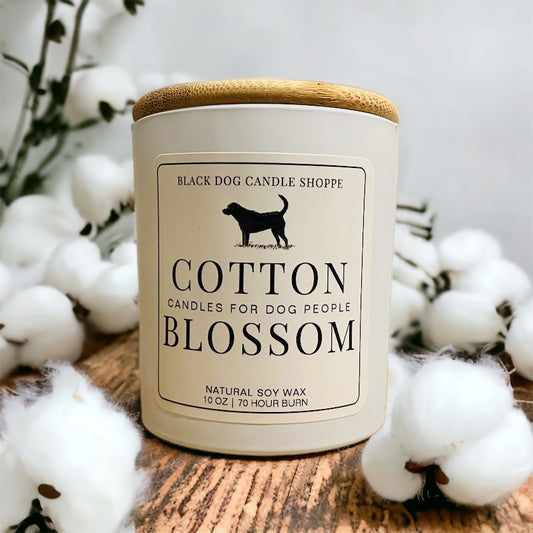 Candles for dog people cotton blossom
