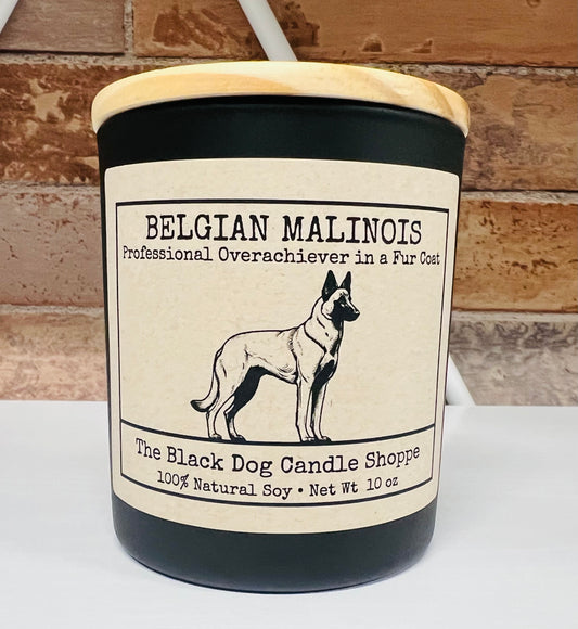 Belgian Malinois Dog Breed Candle