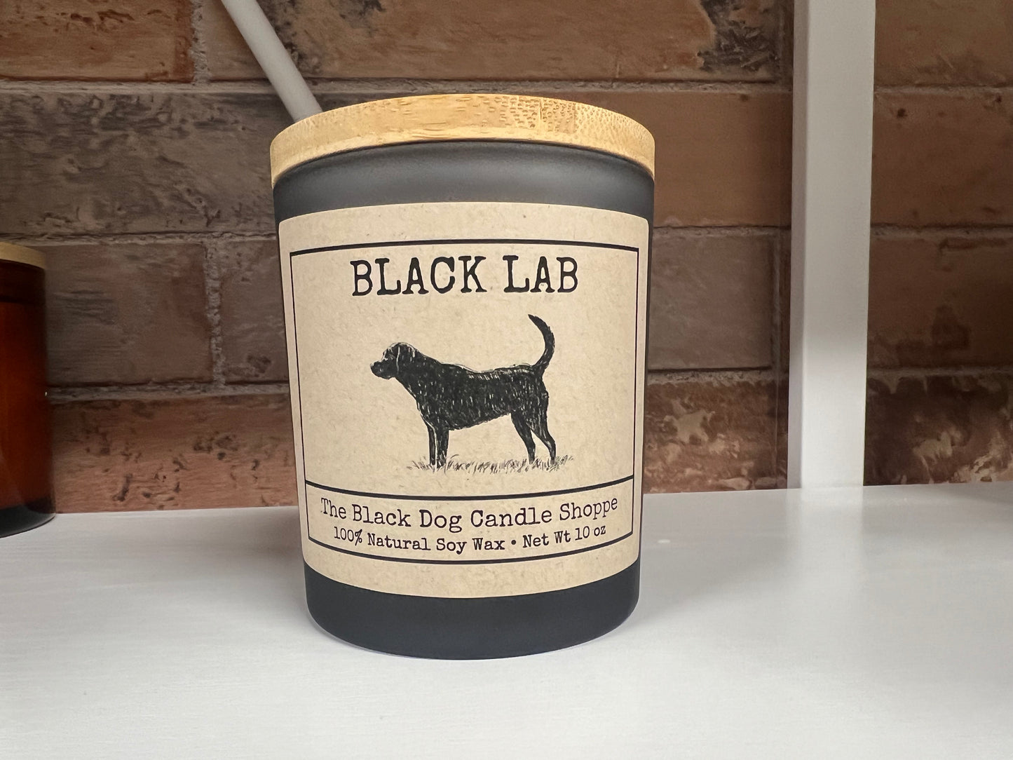 Black lab Dog Breed Candle