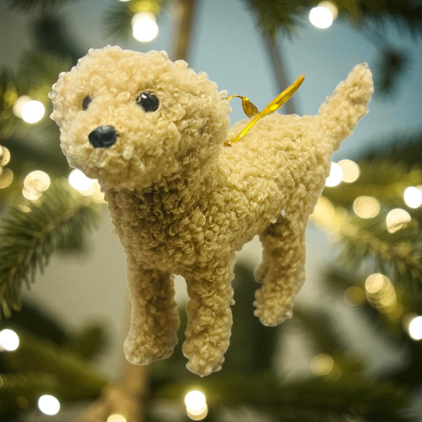 Tan Doodle Dog Ornaments!