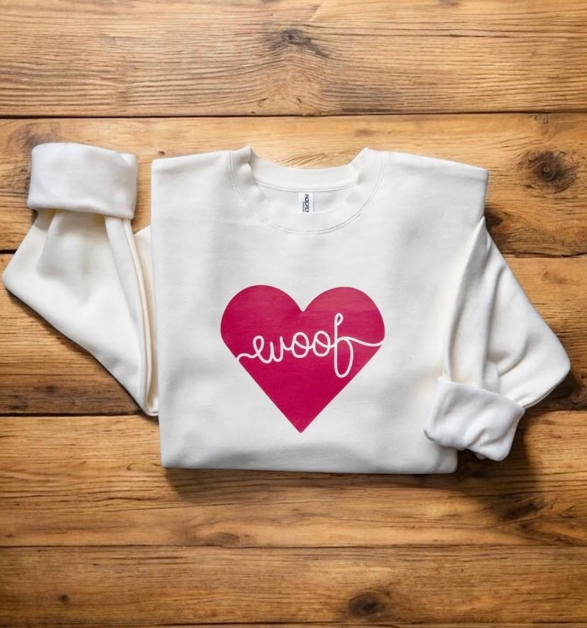 Woof Heart Dog Sweatshirt
