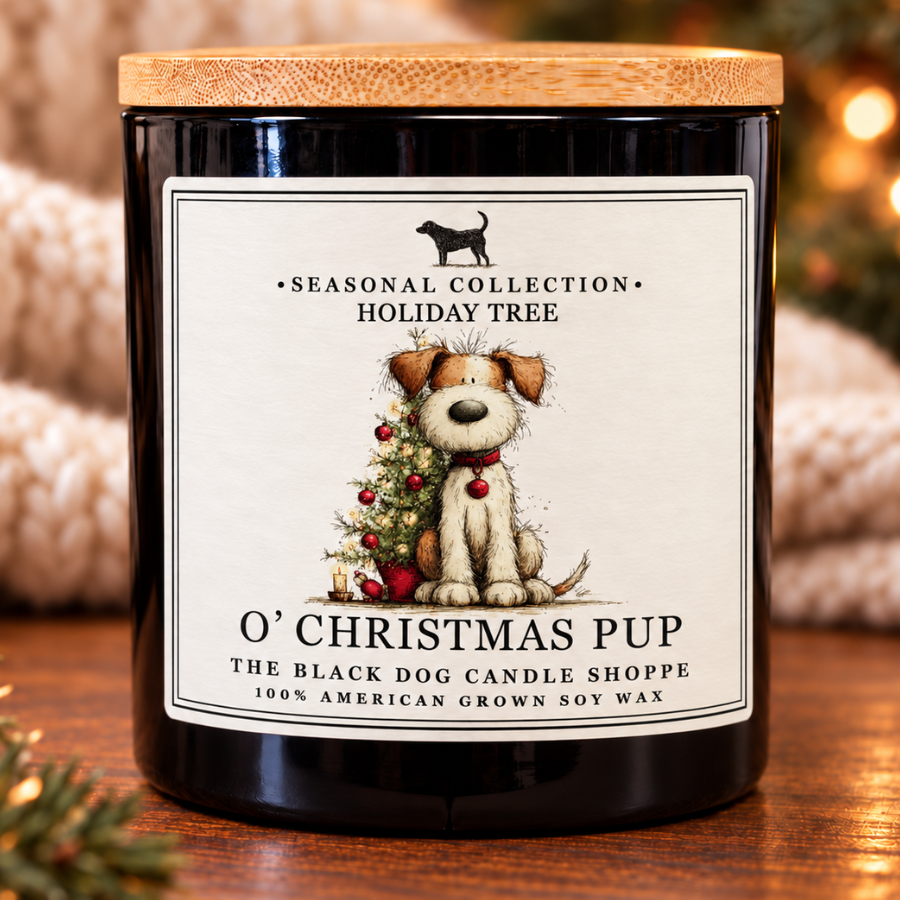 O’ Christmas Pup – Holiday Tree Double Wick Candle