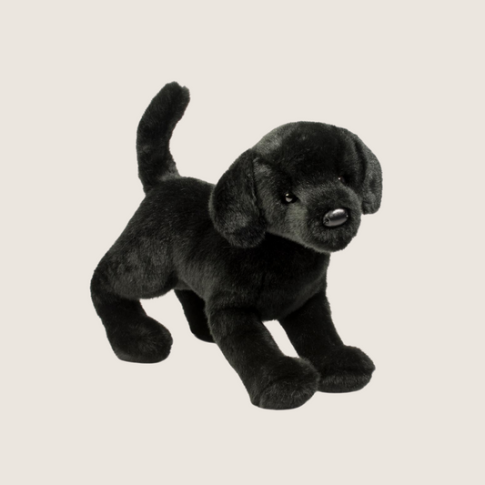 black lab plush dog