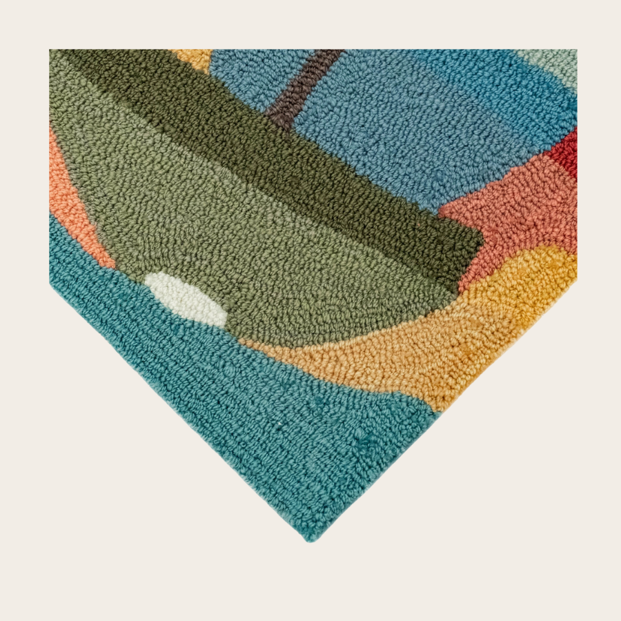 Frontporch Parasol and Pup Indoor/Outdoor Rug