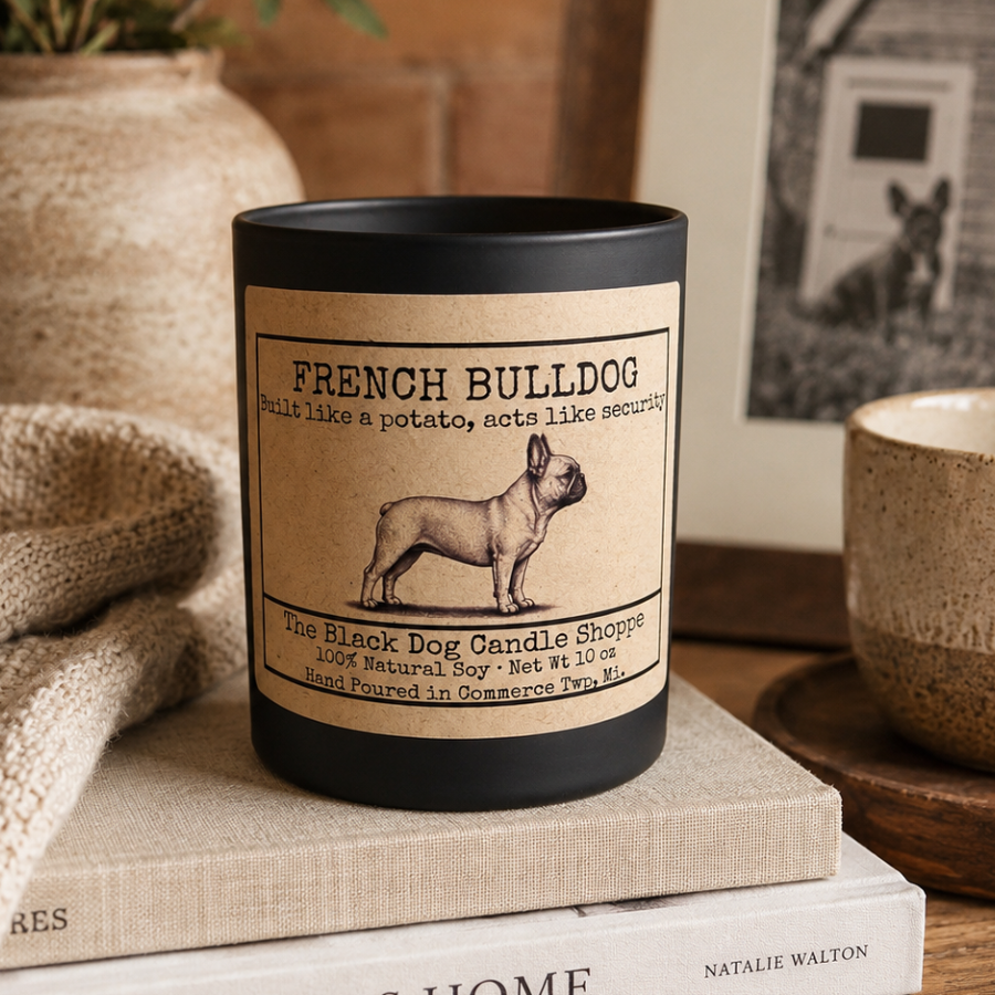 New French Bulldog Dog Breed Candle -2