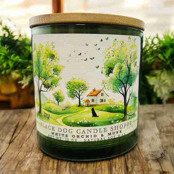 Hello Spring Double Wick Candle - White Orchid & Musk