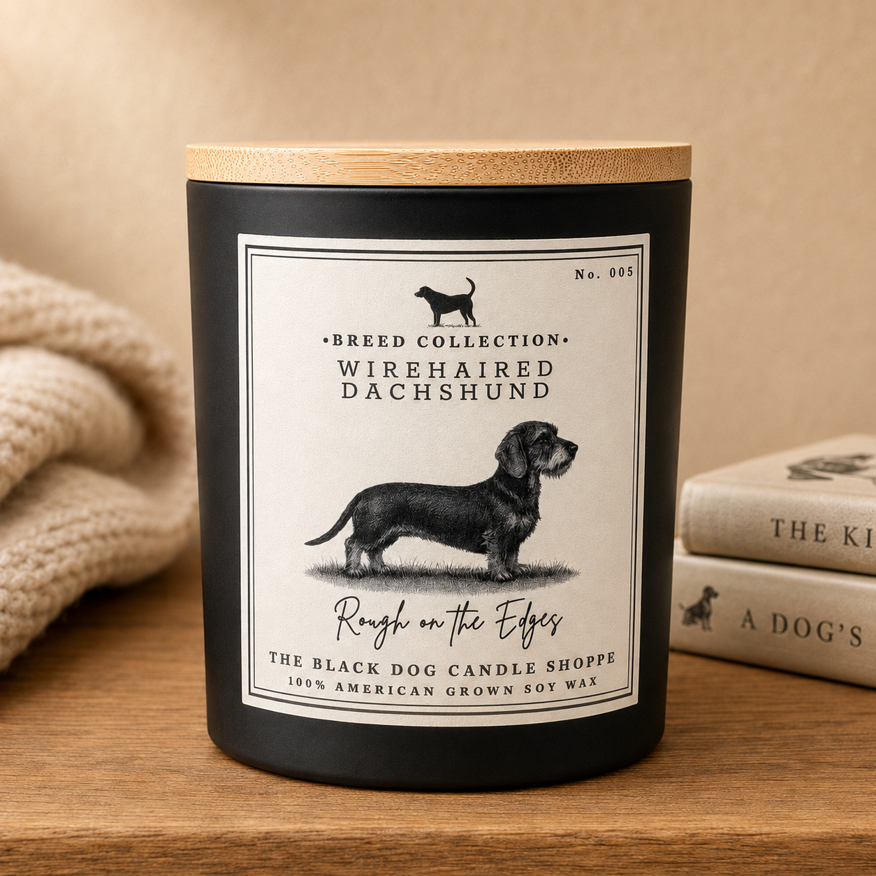 Wirehaired Dachshund Dog Breed Candle