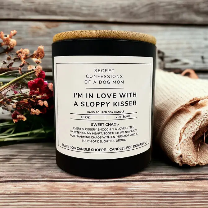 secret confessions of a dog mom candle