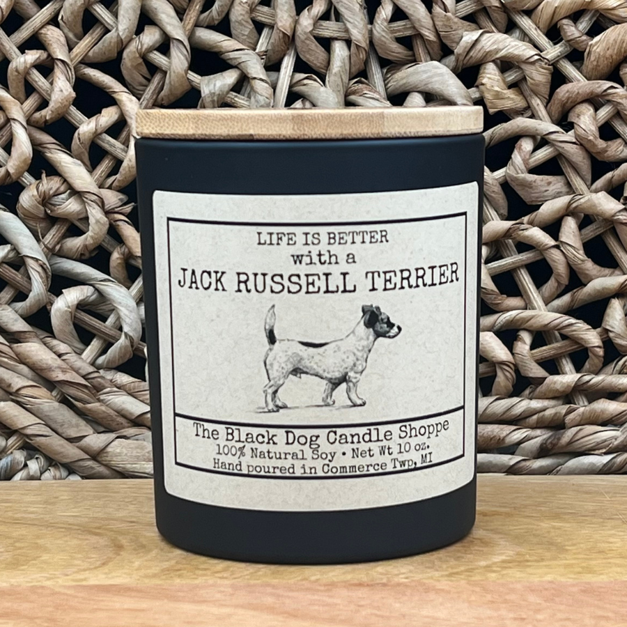 jack russell terrier candle