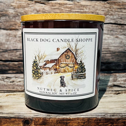 Winter Barn Double Wick Nutmeg and Spice Candle