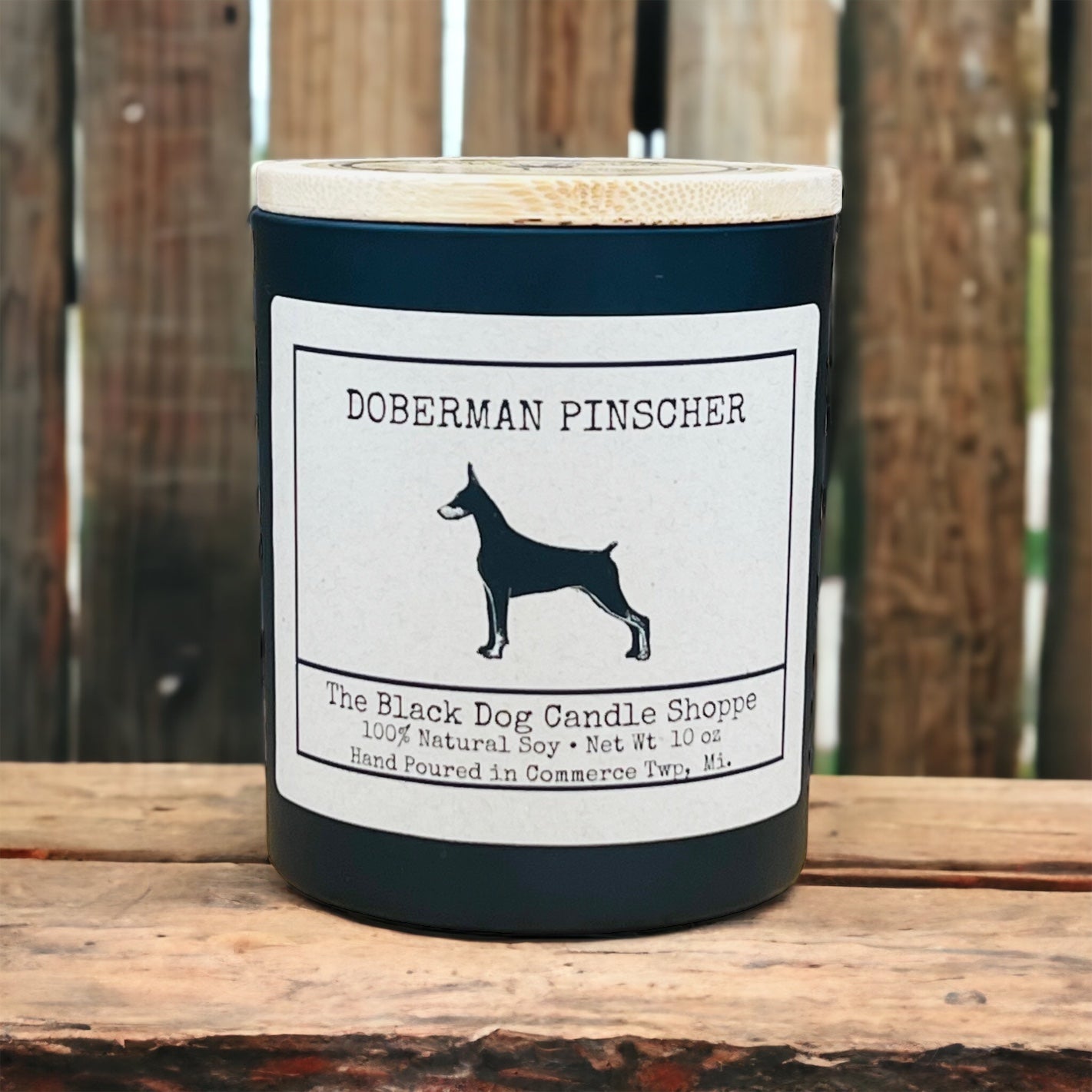 Doberman Dog Breed Candle