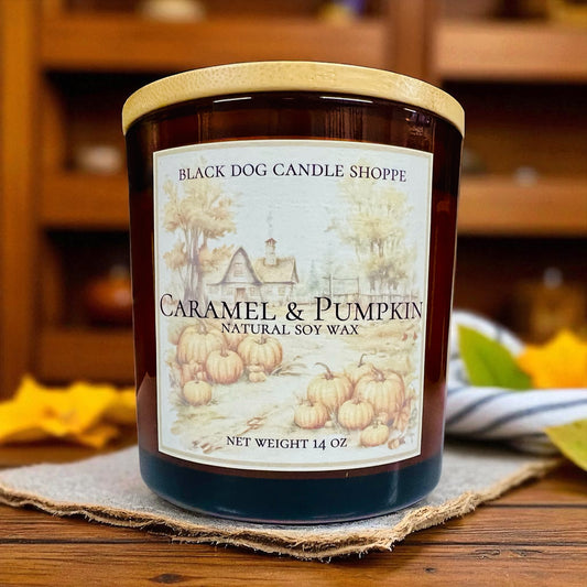 Caramel & Pumpkin Double Wick Candle