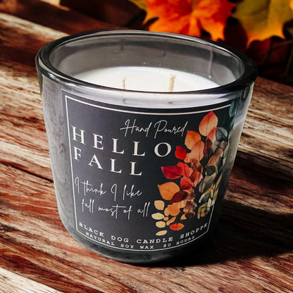 Hello Fall Chunky Candle