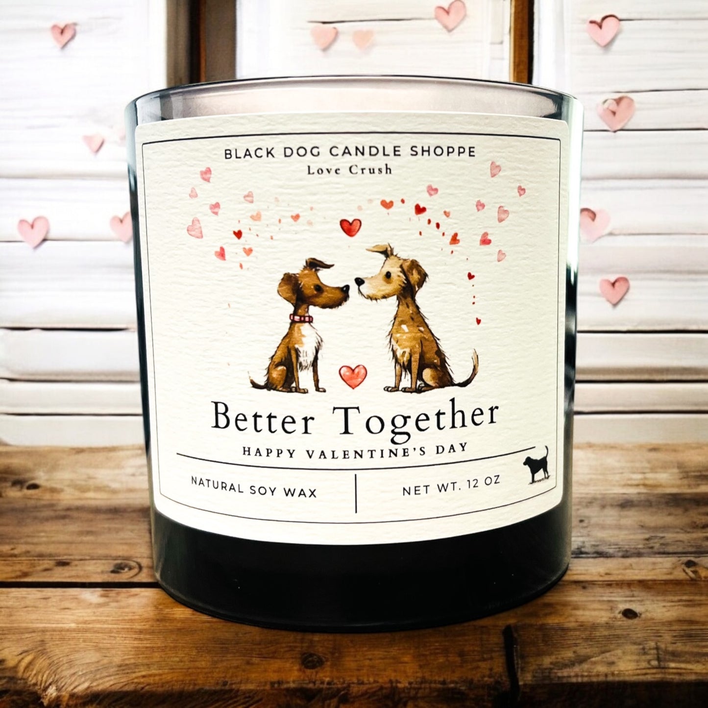 Better Together Dog Themed Valentines Double Wick Soy Candle