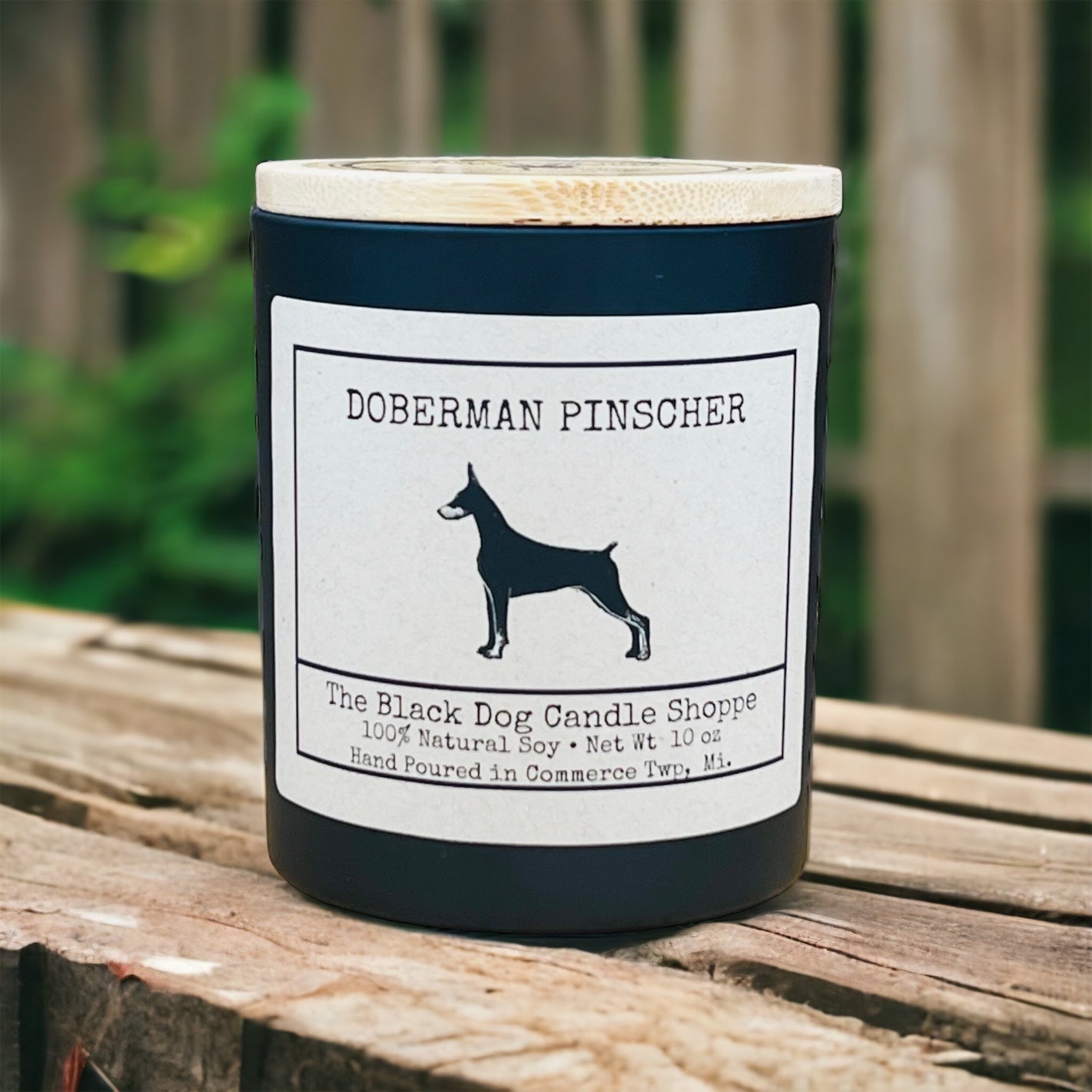 Doberman Dog Breed Candle