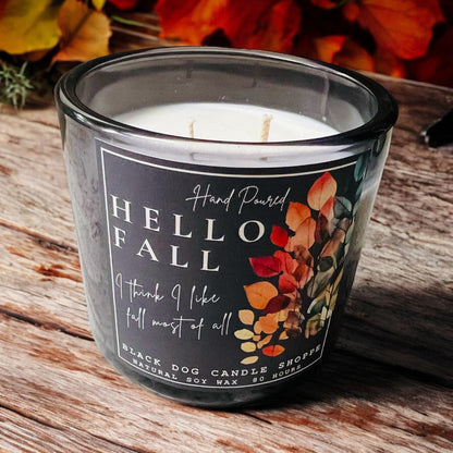 Hello Fall Chunky Candle