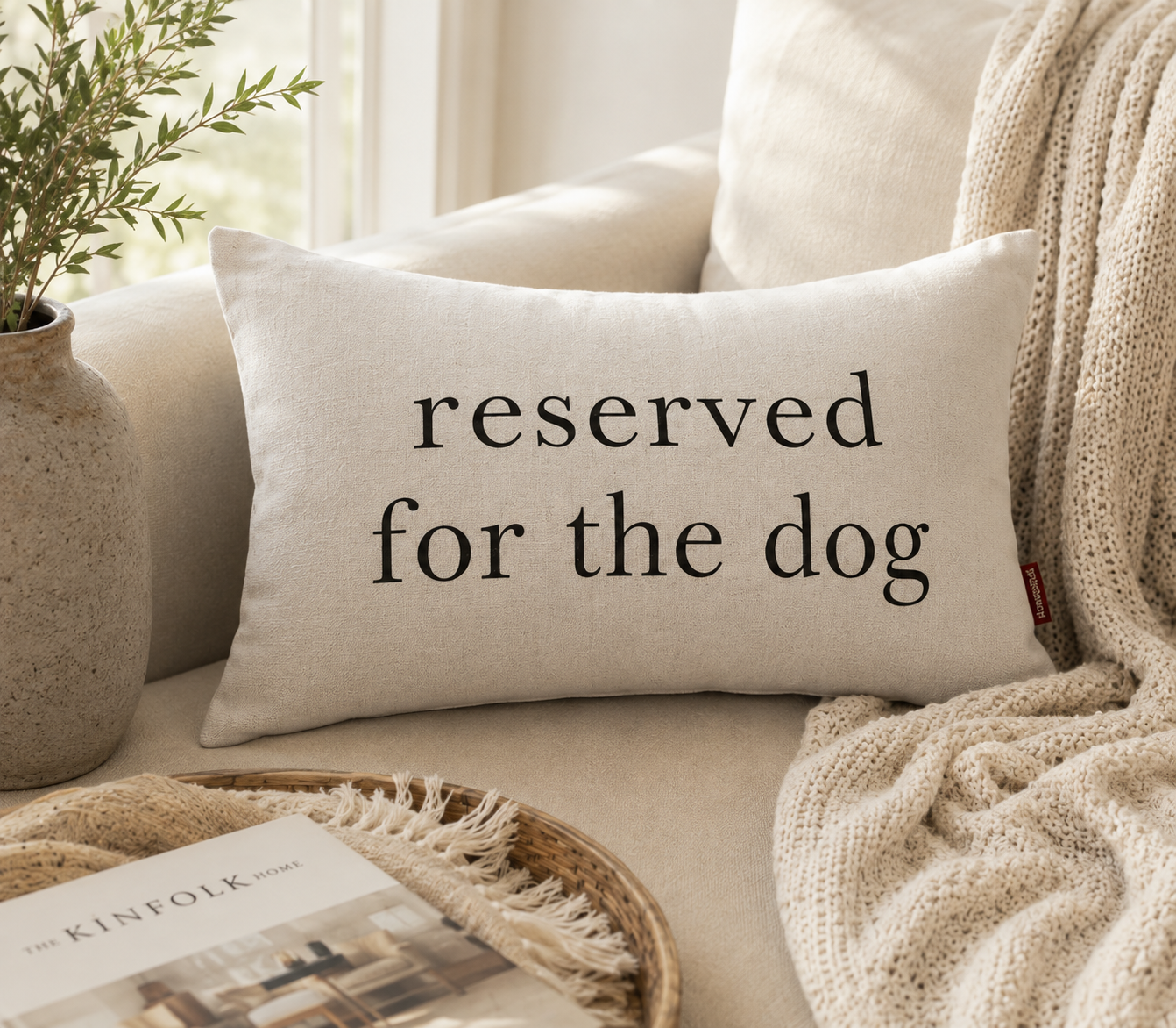 Reserved For the Dog Throw Pillow