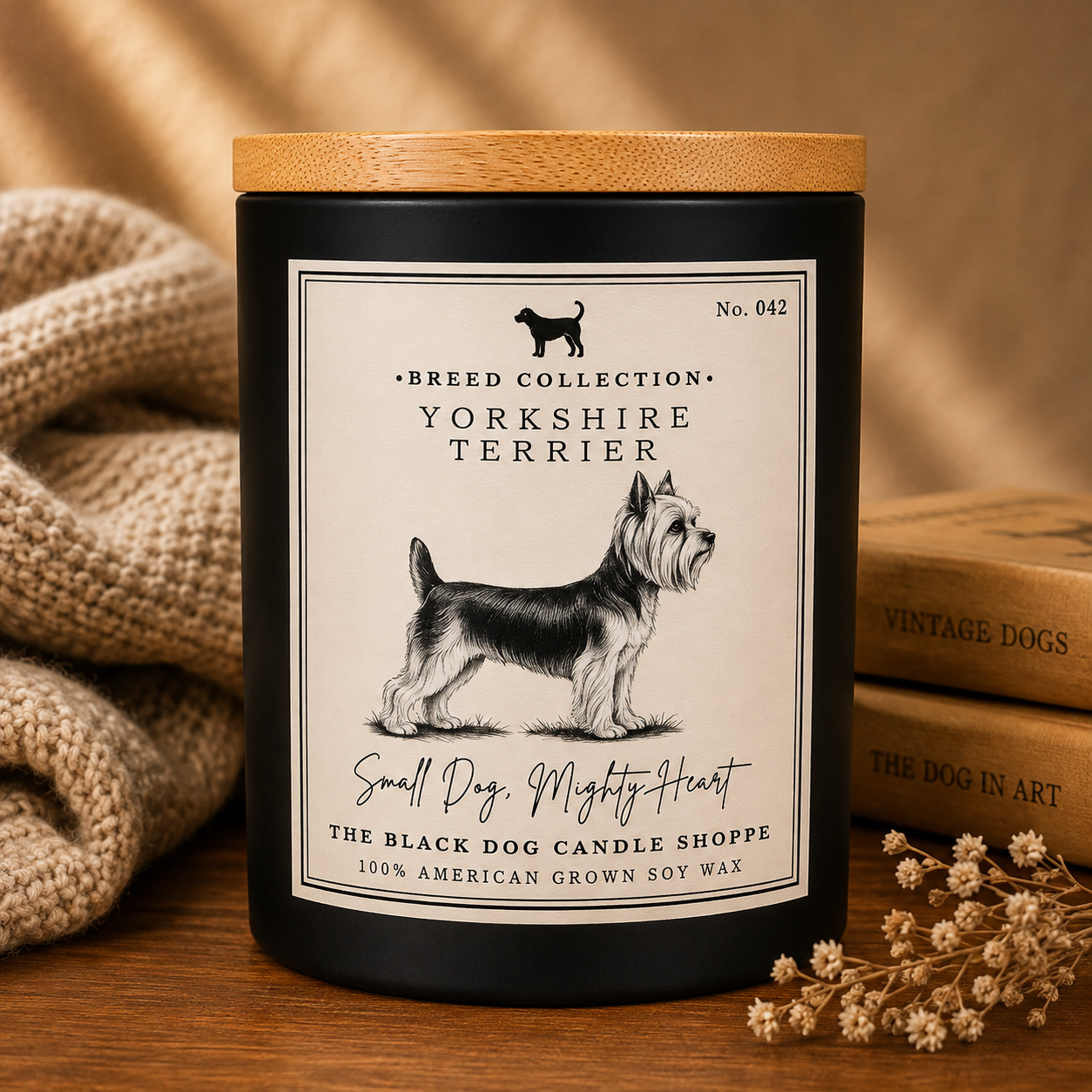 Yorkshire Terrier Dog Breed Candle