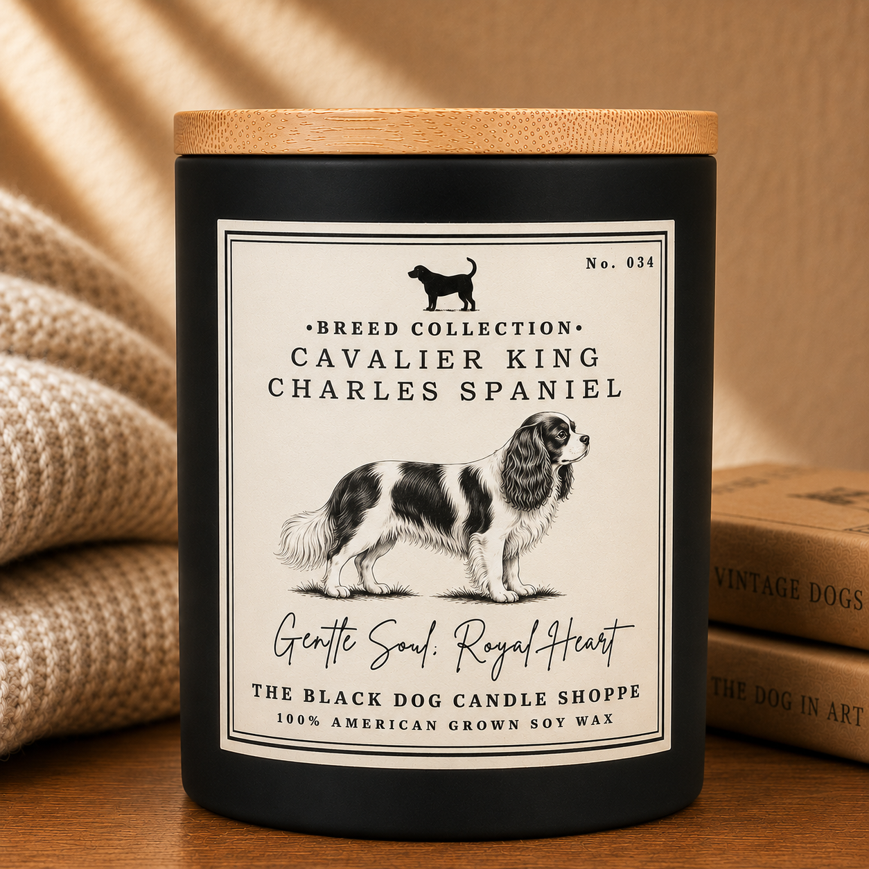 Cavalier King Charles Spaniel Dog Breed Candle
