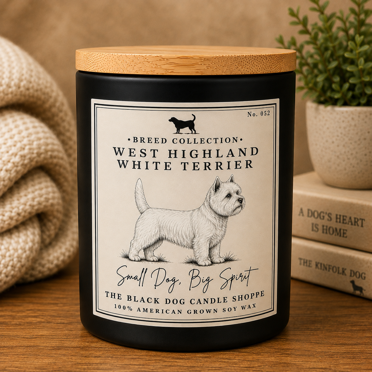 WEST HIGHLAND WHITE TERRIER DOG BREED CANDLE