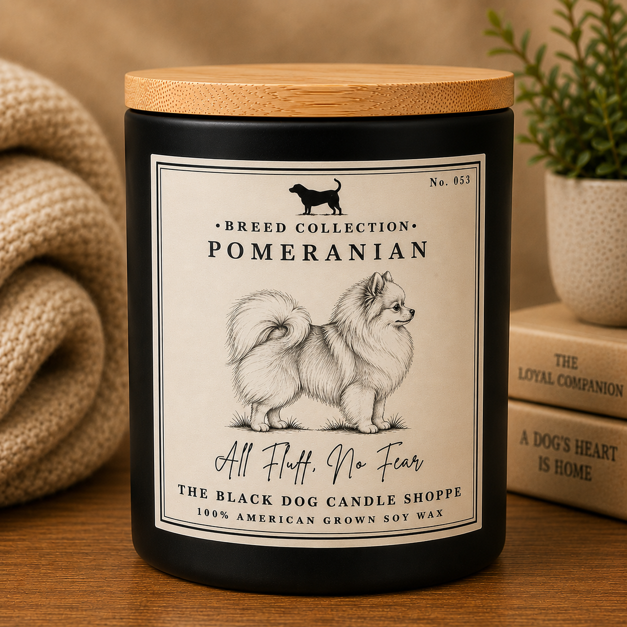 POMERANIAN DOG BREED CANDLE