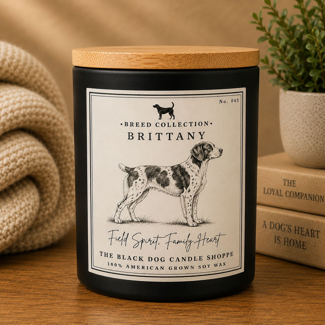 Brittany Dog Breed Candle