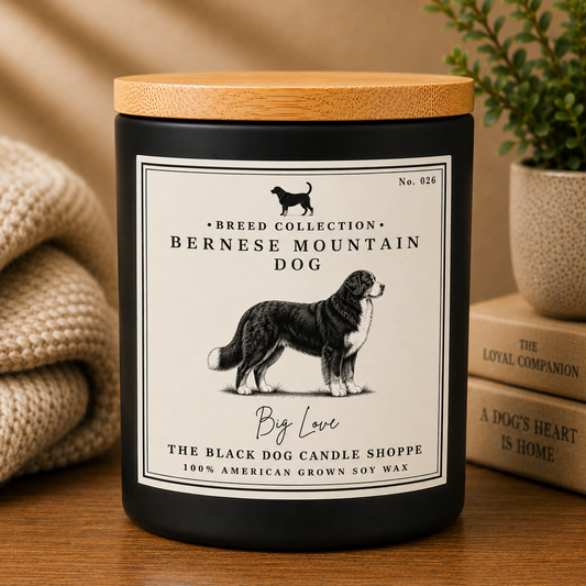 Bernese Mountain Dog Breed Candle