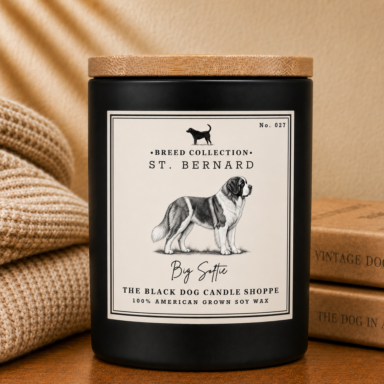 St. Bernard Dog Breed Candle
