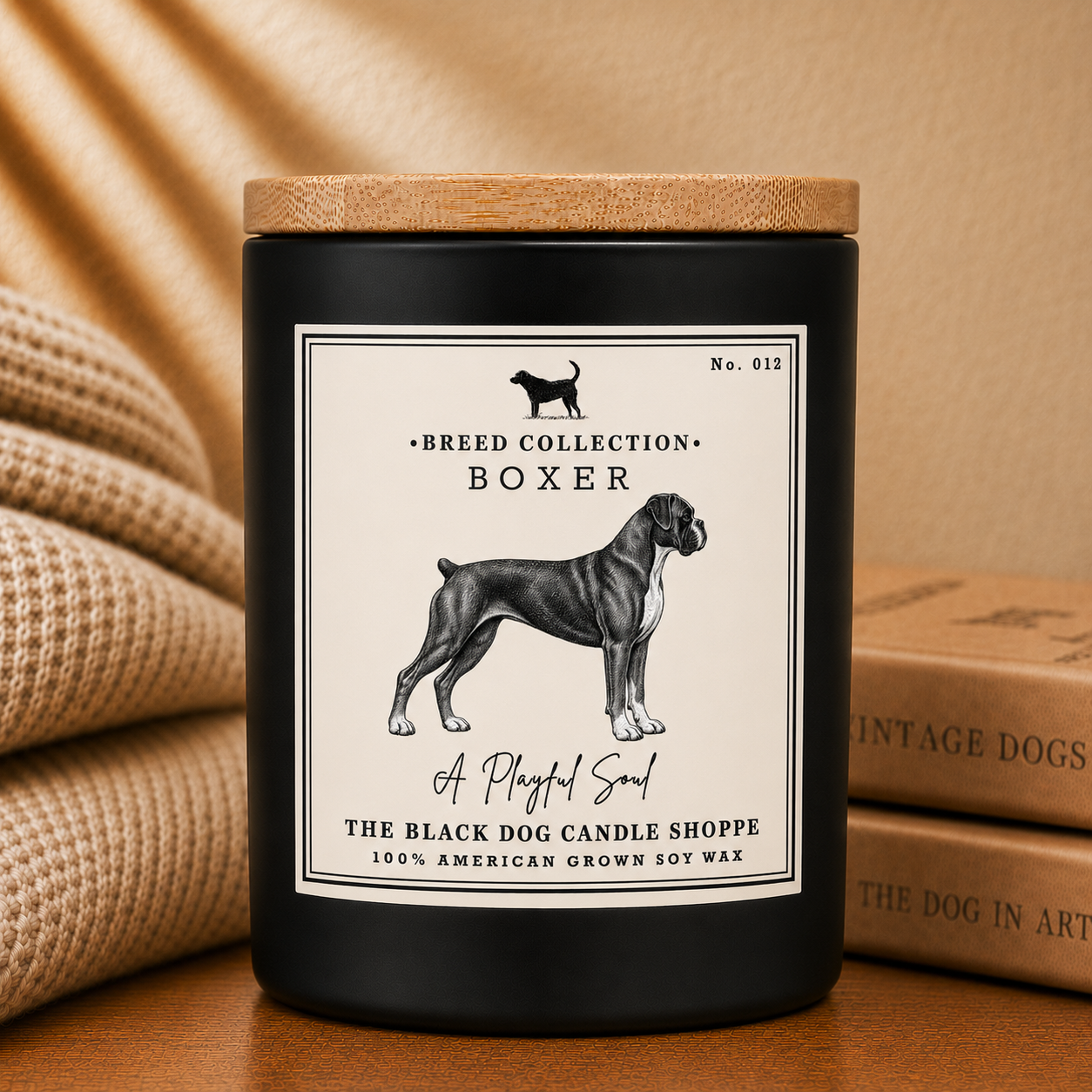 Boxer Dog Breed Candle