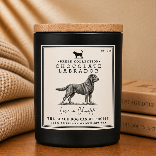 Chocolate Lab Dog Breed Candle
