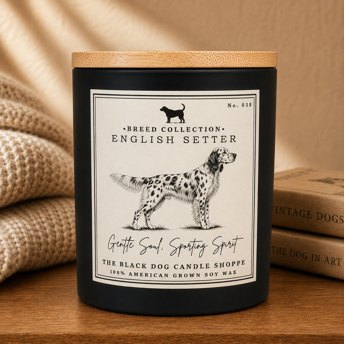 English Setter Dog Breed Candle