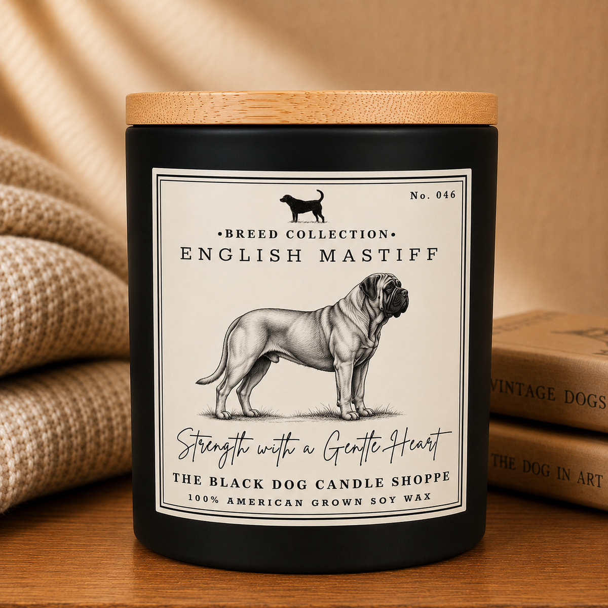 English Mastiff Dog Breed Candle