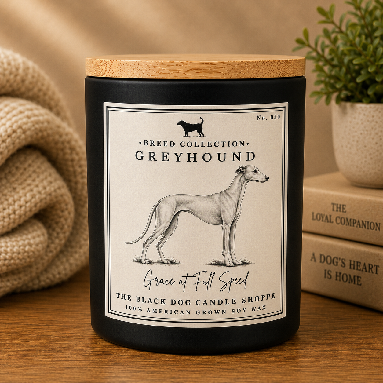 Greyhound Dog Breed Candle