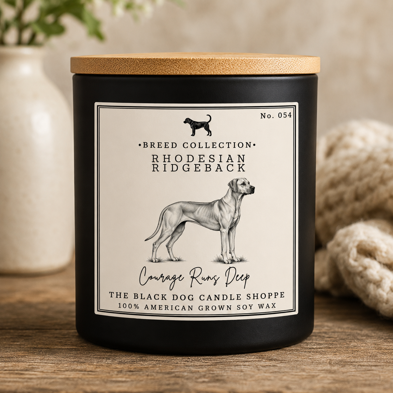 Rhodesian Ridgeback Dog Breed Candle