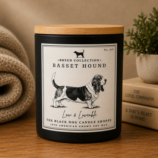 Basset Hound Dog Breed Candle