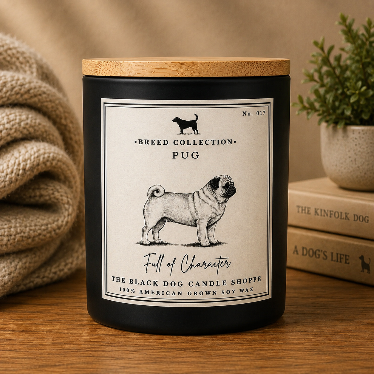 * NEW DESIGN* Pug Dog Breed Candle