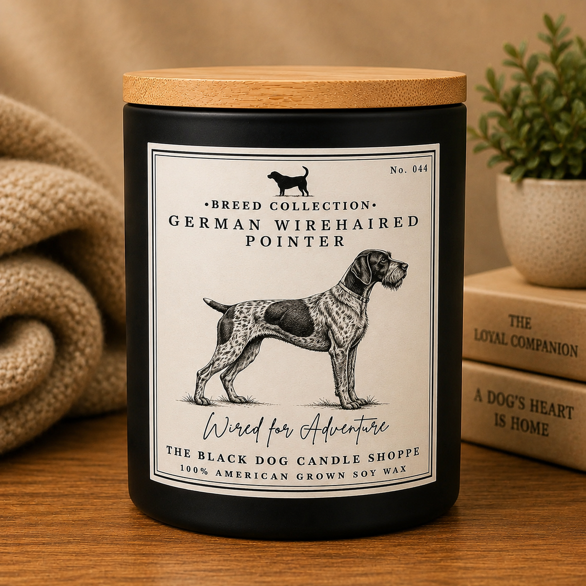 German Wirehaired Pointer Dog Breed Candle